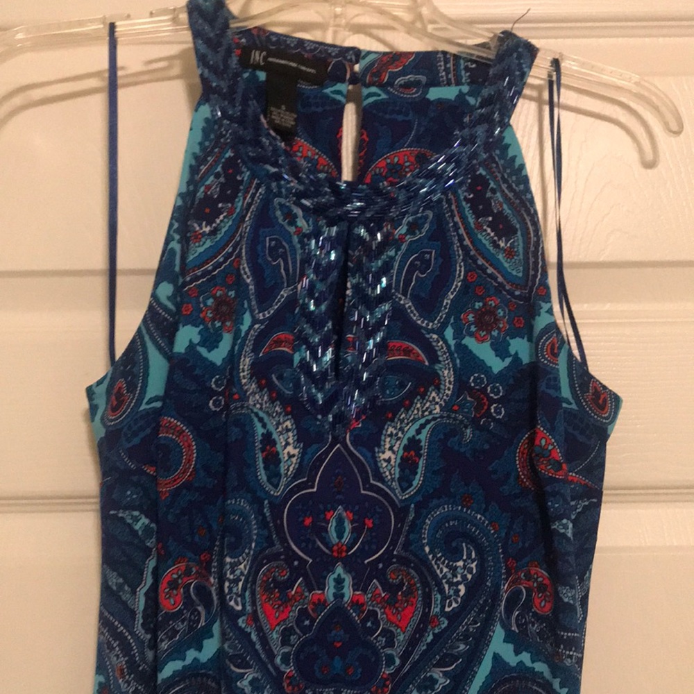 Paisley print midi dress
